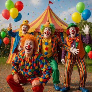 Dancing clowns